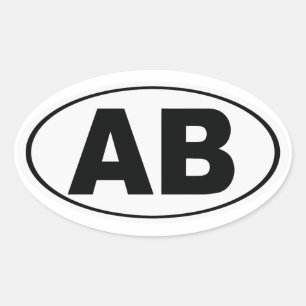 AB Atlantic Beach Florida Oval Sticker