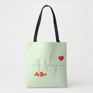 AB+ Blood Group Type Positive Rhesus Tote Bag