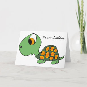 AB carte d'anniversaire drôle de tortue
