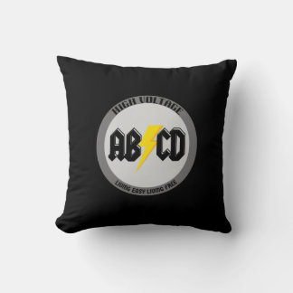 AB/CD Rock and Roll High Voltage Throw Pillow