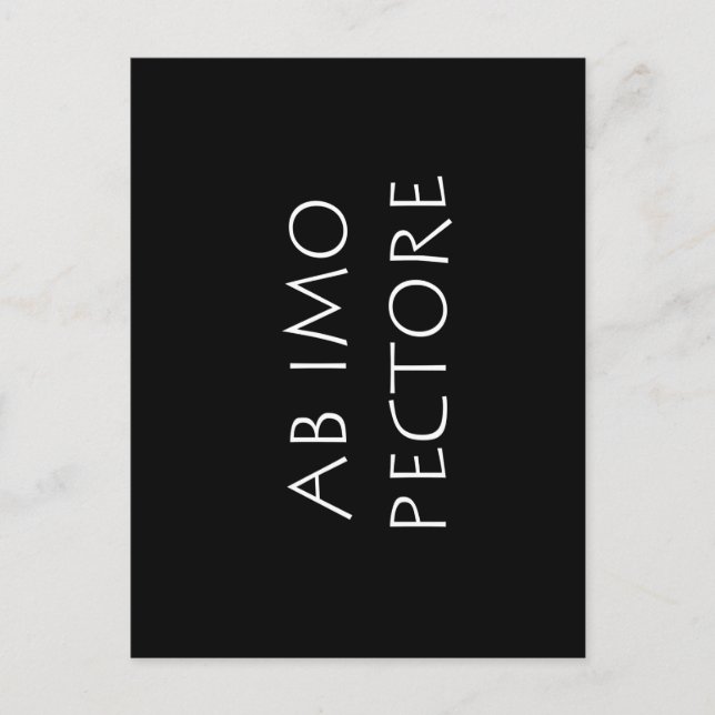 Ab imo pectore postcard (Front)
