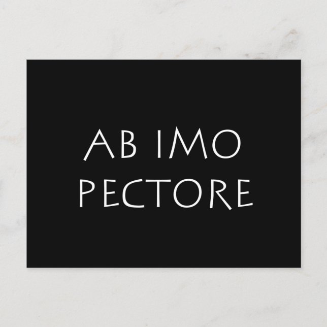 Ab imo pectore postcard (Front)