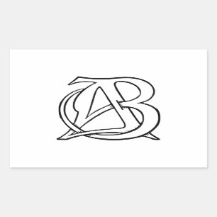 AB Monogram Sticker