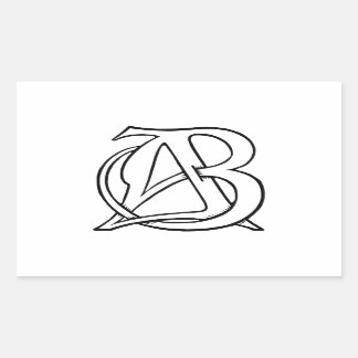 AB Monogram Sticker