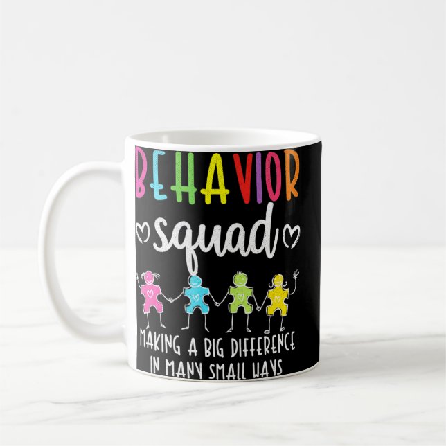 Aba Behaviour Squad Applied Behaviour Analysis Cre Coffee Mug (Left)