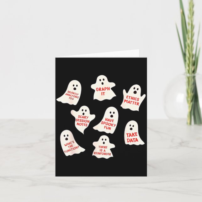 Aba Halloween Behavior Fall Applied Behavior Ysis  Card (Front)