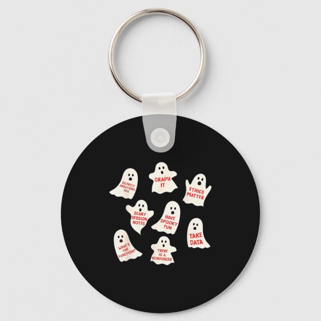Aba Halloween Behavior Fall Applied Behavior Ysis  Keychain (Front)