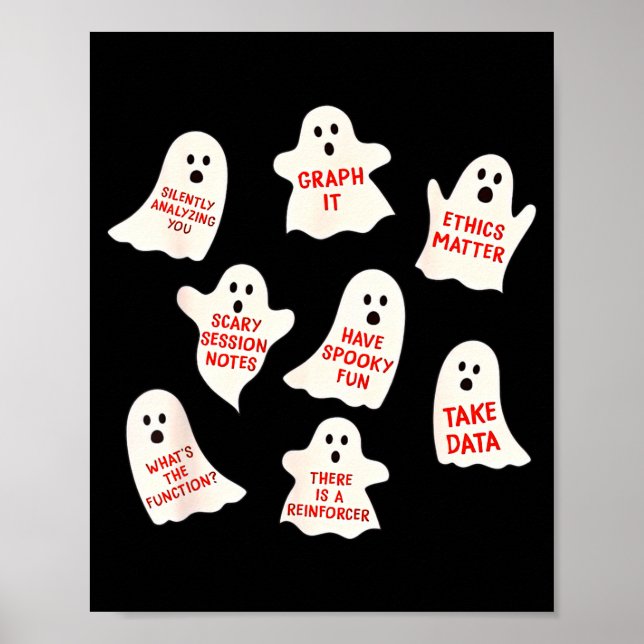 Aba Halloween Behavior Fall Applied Behavior Ysis  Poster (Front)