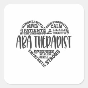 ABA therapist, behaviour analyst Square Sticker