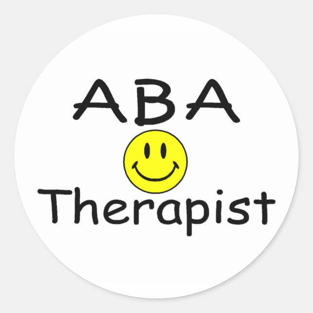 ABA Therapist Classic Round Sticker (Front)