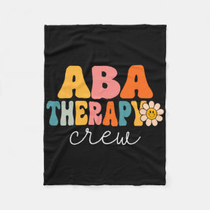 Aba Therapy Crew Retro 1st Day Of School Therapist Fleece Blanket