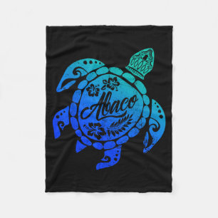 Abaco Tribal Sea Turtle Bahamas Beach Vacation Fleece Blanket