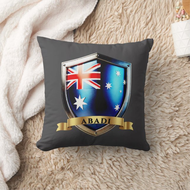 Abadie Australia Heritage Shield Throw Pillow (Blanket)