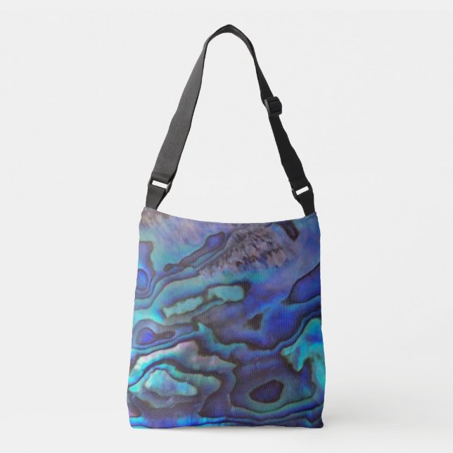 Abalaone Paua Shell Pattern Crossbody Bag (Front)