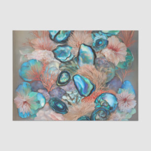 Abalone and Coral Decoupage Tissue Paper