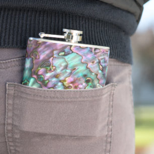 Abalone designed Vinyl Wrapped Flask