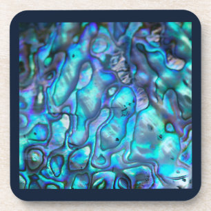 Abalone hard plastic coasters
