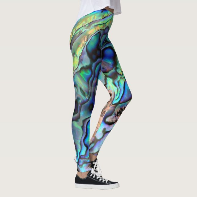 Abalone paua coque conception naturelle leggings (Droite)