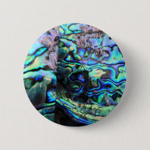Abalone paua shell detail 2 inch round button