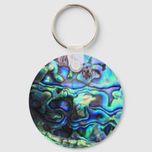 Abalone paua shell keychain