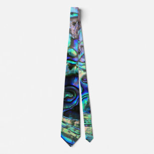 Abalone paua shell nature design tie