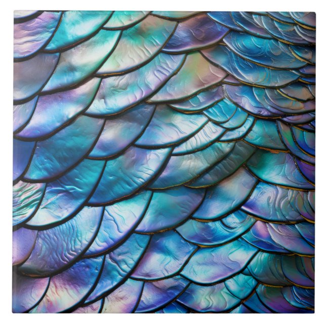 Abalone Shell Abstract Pattern Tile (Front)