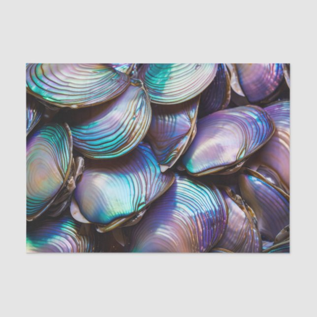 Abalone Shell Abstract Pattern Tissue Paper (Front)
