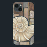 Abalone Shell iPhone 13 Case<br><div class="desc">Charikilia Zarris is a talented artist know for her ocean artwork. Her images are peaceful and calm relaxing you with every picture. Get this nautical piece of artwork with a Abalone shell being the centre of it all,  bordered with tiles and a beautiful colour scheme.</div>