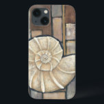 Abalone Shell iPhone 13 Case<br><div class="desc">Charikilia Zarris is a talented artist know for her ocean artwork. Her images are peaceful and calm relaxing you with every picture. Get this nautical piece of artwork with a Abalone shell being the centre of it all, bordered with tiles and a beautiful colour scheme.</div>