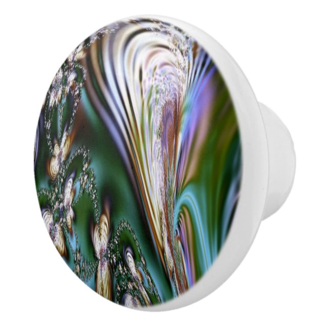 Abalone Shell Ceramic Knob (Right)