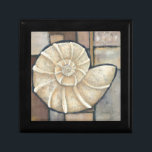 Abalone Shell Gift Box<br><div class="desc">Charikilia Zarris is a talented artist know for her ocean artwork. Her images are peaceful and calm relaxing you with every picture. Get this nautical piece of artwork with a Abalone shell being the centre of it all, bordered with tiles and a beautiful colour scheme.</div>