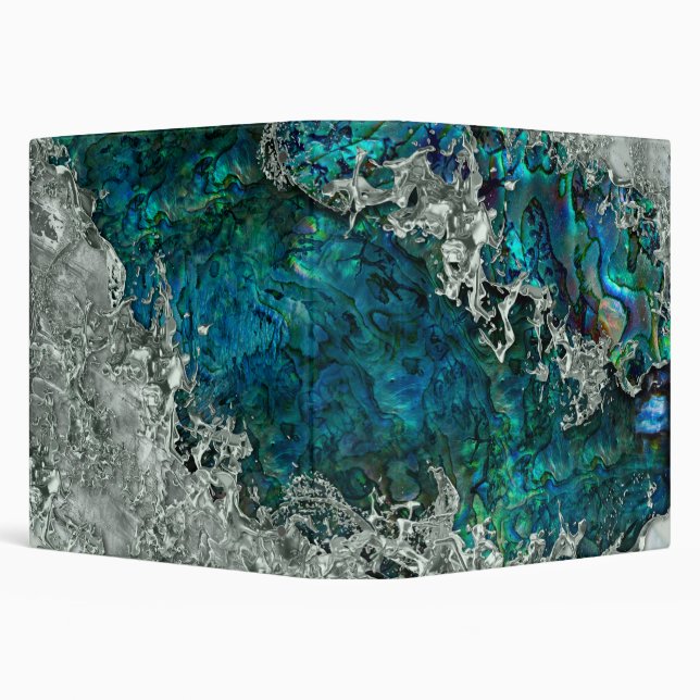 Abalone Shell Pearl and Silver 2 Binder (Background)