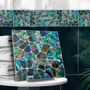 Abalone Shell Texture - Voronoi Cells Abstract Tile