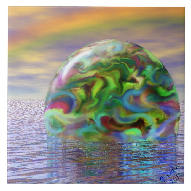 Abalone Sphere Tile (Front)