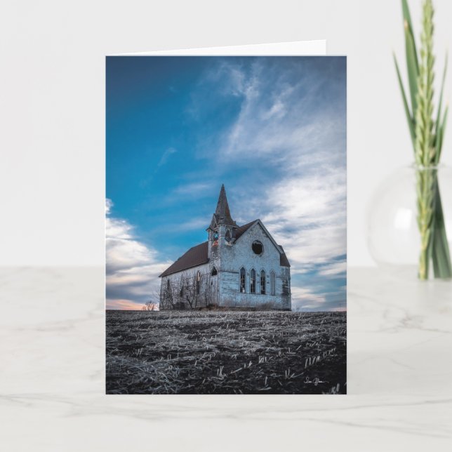 "Abandoned at Sunset" Greeting Card (Front)