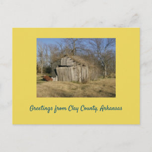 Abandoned Barn in Arkansas Postcard