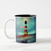 Abandoned Beach dilapidate Illuminated Lighthouse
