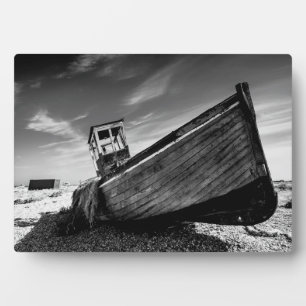 Abandoned Boat On Dungeness Beach Plaque