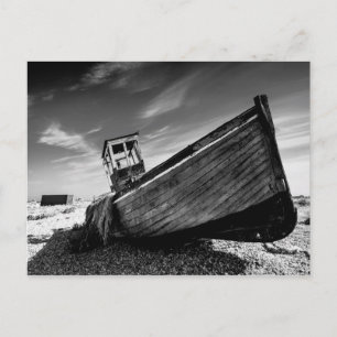 Abandoned Boat On Dungeness Beach Postcard
