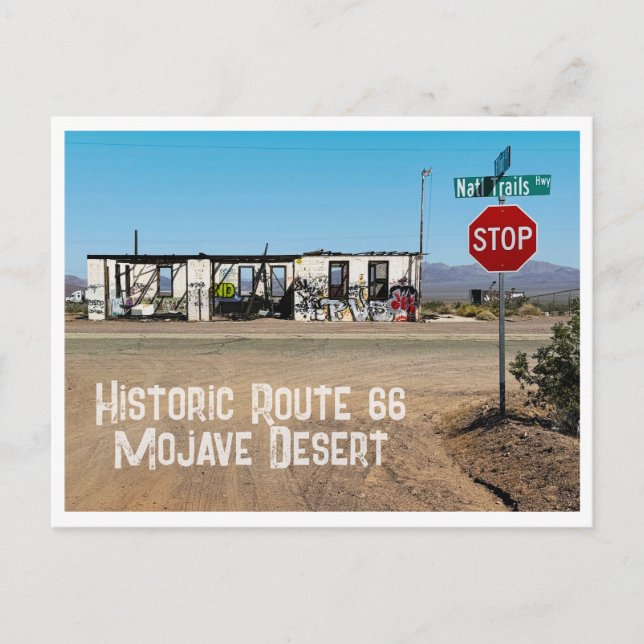Abandoned Building, Route 66, Mojave Desert, CA Postcard (Front)