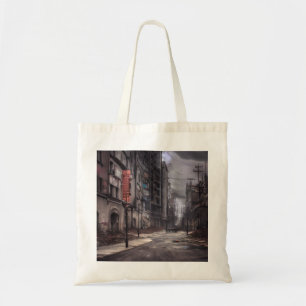 Abandoned City   Post Apocalyptic Dystopia  Tote Bag