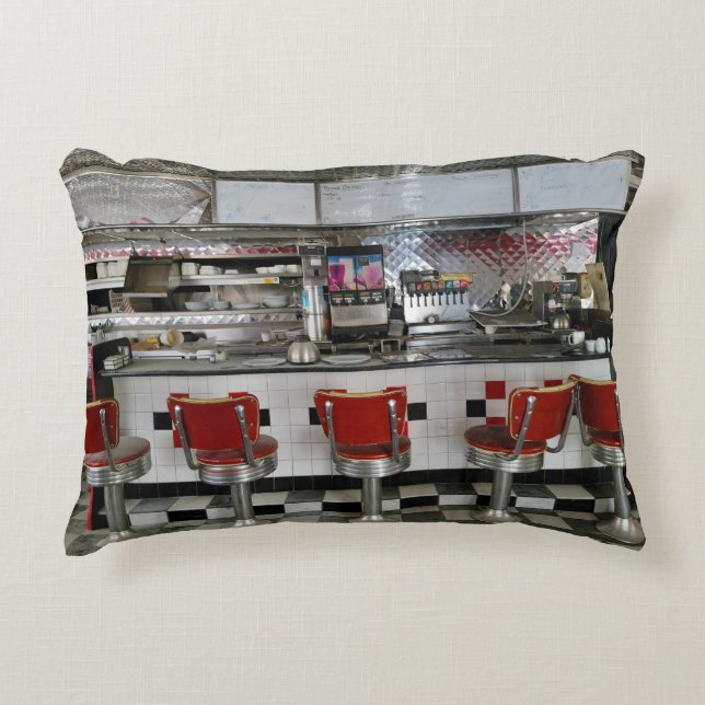 Abandoned Diner Accent Pillow (Front)