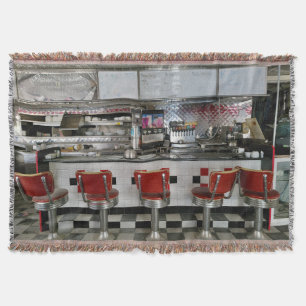 Abandoned Diner Throw Blanket