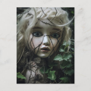 Abandoned Doll Overgrown in Ivy Postcard