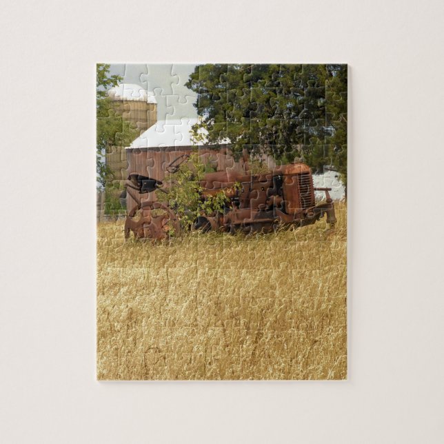 Abandoned Farm Tractor - 8x10 - 110 pcs. Jigsaw Puzzle (Vertical)