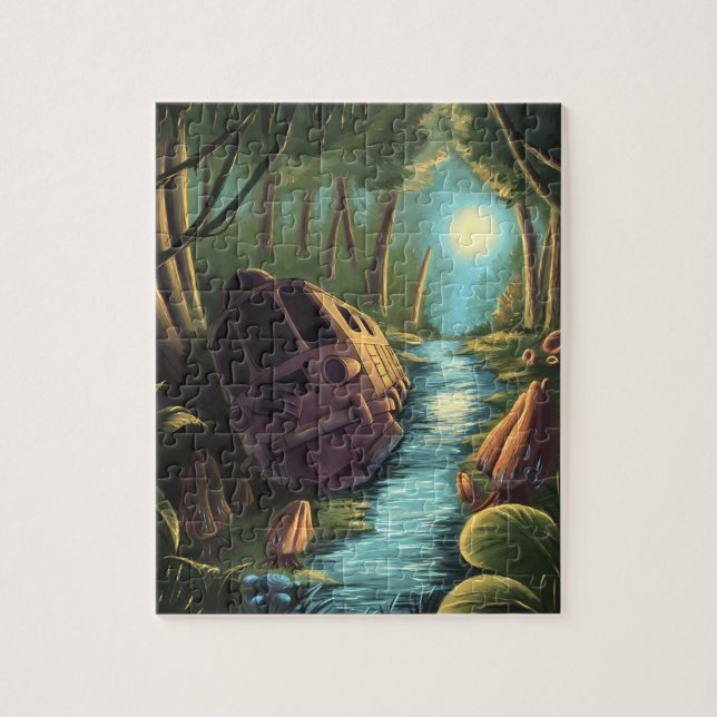 Abandoned frain jigsaw puzzle (Vertical)