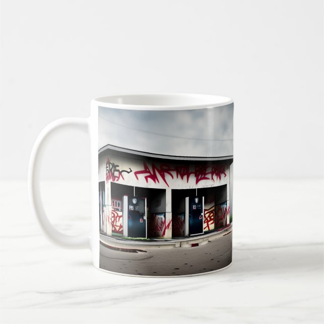 Abandoned Gas Stations Ai Art Coffee Mug (Left)