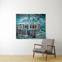 Abandoned Graffiti Art Lost Places Art Tapestry