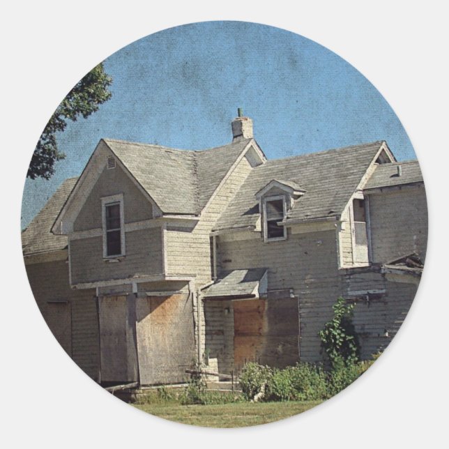 Abandoned House Classic Round Sticker (Front)