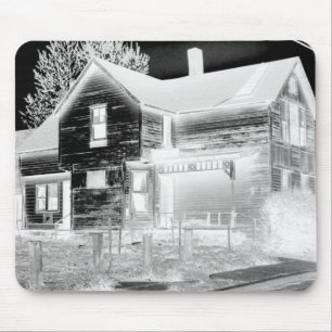 Abandoned House - negative Mouse Pad